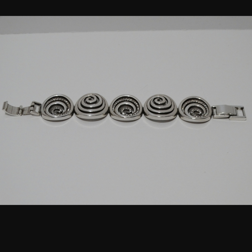 Brighton bracelet Spiral Swirl With Rhinestone Crystals - Picture 2 of 6